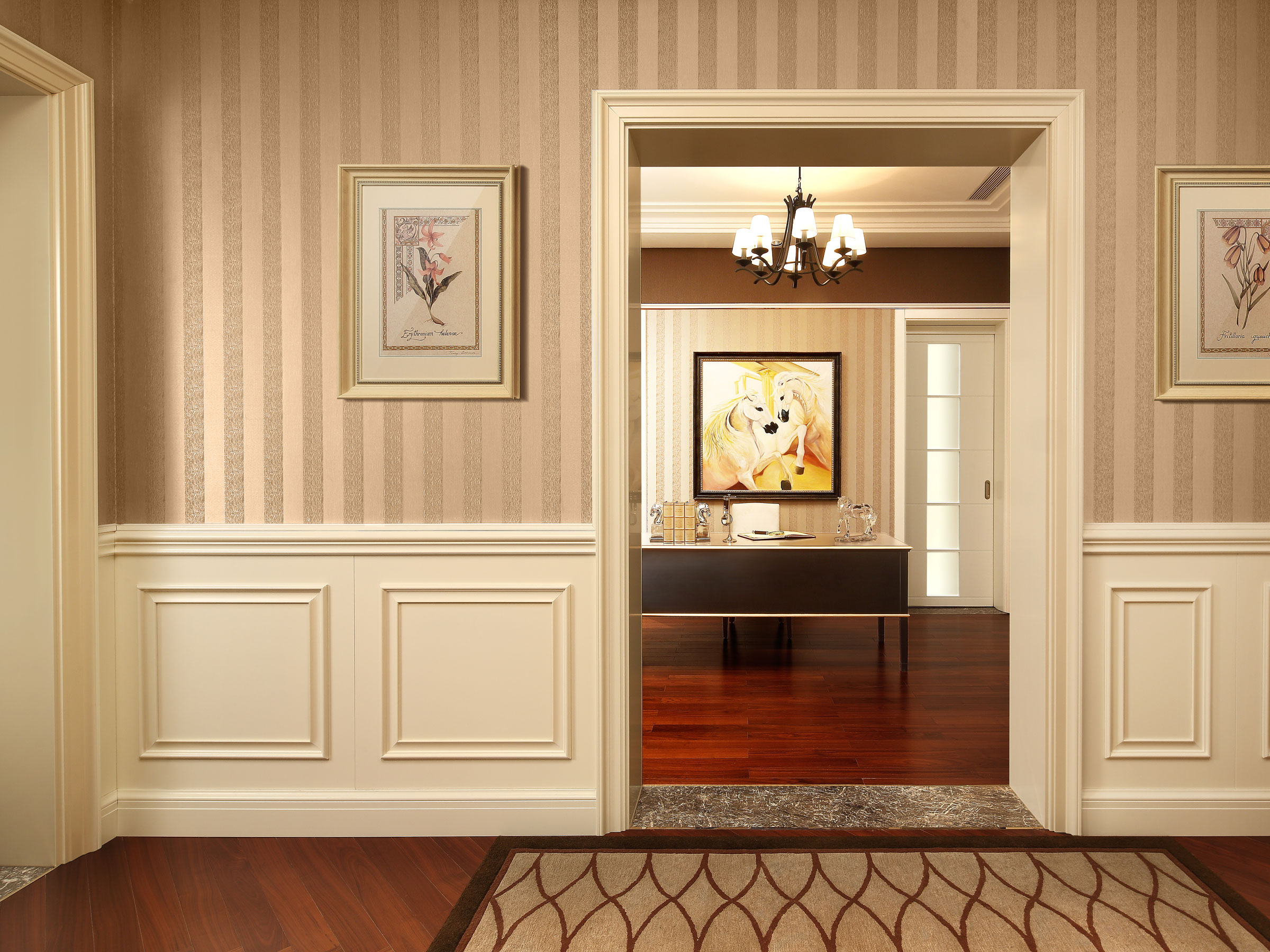阳和平家园美式客厅垭口装修效果图 – 设计本装修效果图